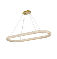 Bowen 1-Light LED Chandelier in Satin Gold