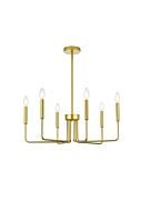 Willa 6-Light Pendant in Brass