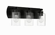 Hendrix 3-Light Bathroom Vanity Light in Flat Black