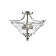 Millennium Lighting Semi Flush Ceiling Mount in Satin Nickel