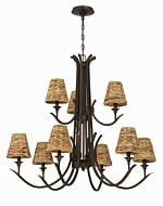 Kokomo 9-Light Chandelier in Aged Bronze Brushed