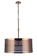 Mesh 4-Light Pendant in Satin Brass