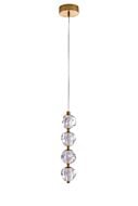 Jackie 4-Light LED Pendant in Satin Brass