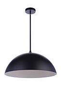 Sculptural Statement Pendants 1-Light LED Pendant in Flat Black