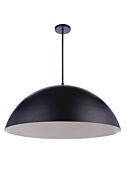 Sculptural Statement Pendants 1-Light LED Pendant in Flat Black