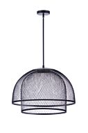 Sculptural Statement Pendants 1-Light LED Pendant in Flat Black