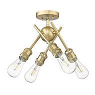 Four Light Semi-Flush Mount by Golden