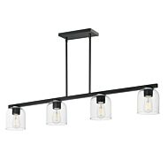 Four Light Linear Pendant by Maxim