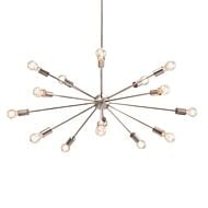 Axion 15-Light Chandelier in Pewter, Nickel, Silver