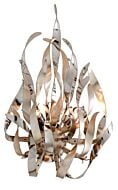 Corbett Graffiti 2 Light Wall Sconce in Silver Leaf Polished Stainless