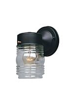 Basic Porch 1-Light Wall Lantern in Black