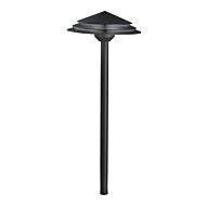 Kichler Round Tiered 2700K LED Path Light in Textured Black