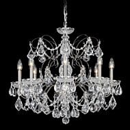 Schonbek Century 8 Light Chandelier in with Clear Heritage Crystals