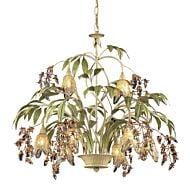 Huarco 8-Light Chandelier in Sage Green