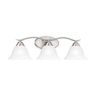 Prestige 3-Light Bathroom Vanity Light in Brushed Nickel