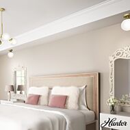 Hunter Hepburn 1-Light Semi-Flush Mount in Painted Modern Brass