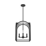 Dukestown 4-Light Pendant in Natural Black Iron