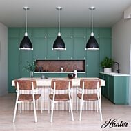 Hunter Bluff View 3-Light Pendant in Flat Matte Black