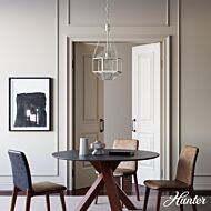 Hunter Indria 1-Light Pendant in Brushed Nickel