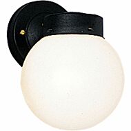 Utility Lantern 1-Light Wall Lantern in Black