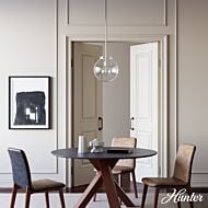 Hunter Sacha 1-Light Pendant in Brushed Nickel