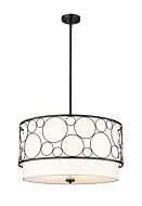 Z-Lite Kendall 4-Light Pendant Light In Matte Black