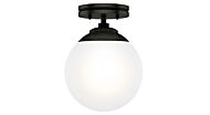 Hepburn 1-Light Semi-Flush Mount in Matte Black