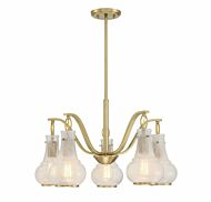 Adams 5-Light Chandelier in Warm Brass