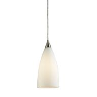 Vesta 1-Light Mini Pendant in Satin Nickel