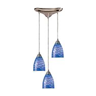 Arco Baleno 3-Light Pendant in Satin Nickel