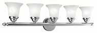 Neptune 5-Light Bathroom Vanity Light in Polished Chrome