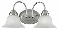 Edgemont 2-Light Bathroom Vanity Light in Brushed Nickel