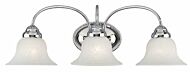 Edgemont 3-Light Bathroom Vanity Light in Polished Chrome