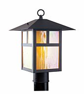 Montclair Mission 1-Light Outdoor Post-Top Lanterm in Bronze