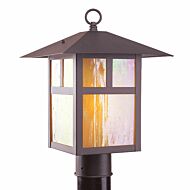 Montclair Mission 1-Light Outdoor Post-Top Lanterm in Bronze