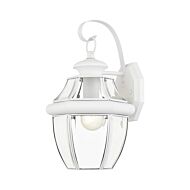 Monterey 1-Light Outdoor Wall Lantern in White