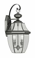 Monterey 2-Light Outdoor Wall Lantern in Black