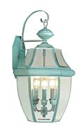 Monterey 3-Light Outdoor Wall Lantern in Verdigris