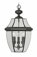 Monterey 3-Light Outdoor Pendant in Black