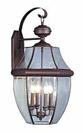 Monterey 4-Light Outdoor Wall Lantern in Bronze