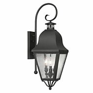 Amwell 3-Light Outdoor Wall Lantern in Black