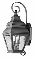 Exeter 2-Light Outdoor Wall Lantern in Black