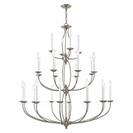 Home Basics 24-Light Chandelier in Brushed Nickel