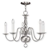 Williamsburgh 5-Light Chandelier in Brushed Nickel