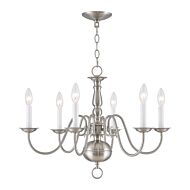 Williamsburgh 6-Light Chandelier in Brushed Nickel