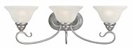 Coronado 3-Light Bathroom Vanity Light in Brushed Nickel