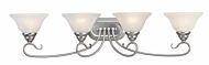 Coronado 4-Light Bathroom Vanity Light in Brushed Nickel