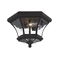 Monterey 2-Light Outdoor Ceiling Mount in Black