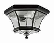 Monterey 3-Light Outdoor Ceiling Mount in Black