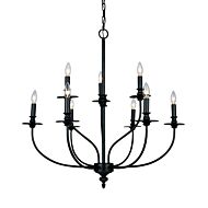 Hartford 9-Light Chandelier in Oil Rubbed Bronze